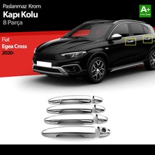 Tuna Oto Fiat Egea Cross Krom Kapı Kolu 8 Prç. 2020 2021 2022 2023 2024 2025 2026
