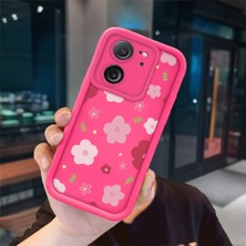 Ucuc Redmi K60 Ultra Uyumlu Pembe Kırmızı Silikon Kılıf Darbeye Dayanıklı Kamera Koruma
