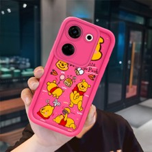 Ucuc Tecno Camon 20 Uyumlu Pembe Kırmızı Silikon Kılıf Darbeye Dayanıklı Kamera Koruma