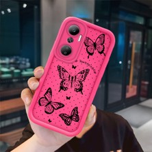 Ucuc Infinix Hot 20 4g Uyumlu Pembe Kırmızı Silikon Kılıf Darbeye Dayanıklı Kamera Koruma