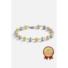 Meks Jewels Mikron Altın Kaplama Gümüş Top Bileklik