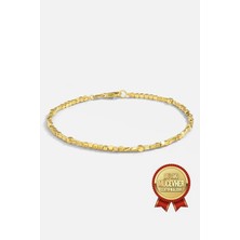 Meks Jewels Mikron Altın Kaplama Gümüş Asimetrik Küp Bileklik