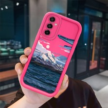 Ucuc Samsung Galaxy M13/M23 Uyumlu Pembe Kırmızı Silikon Kılıf Darbeye Dayanıklı Kamera Koruma