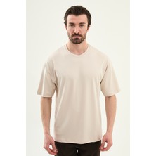 MCR Düz Slim Fit Oversize Bisiklet Yaka Erkek T-Shirt