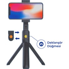 Avcı Teknoloji Market Bluetooth Uzaktan Kumandalı Masaüstü Tripod Selfie Çubuğu