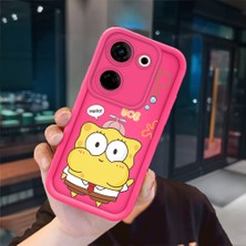 Ucuc Tecno Camon 20 Uyumlu Pembe Kırmızı Silikon Kılıf Darbeye Dayanıklı Kamera Koruma