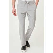 MCR Desenli Slim Fit Beli Lastikli Ipli Erkek Pantolon