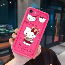 Ucuc iPhone 7/8/se 2020 2022 Uyumlu Pembe Kırmızı Silikon Kılıf Darbeye Dayanıklı Kamera Koruma