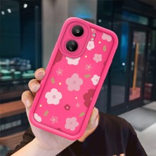 Ucuc Redmi 13C 4g Uyumlu Pembe Kırmızı Silikon Kılıf Darbeye Dayanıklı Kamera Koruma