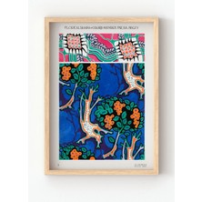 Viela Home Ahşap Çerçeveli Floral Art Nouveau Poster – E.a. Seguy Tarzı Renkli Bitki Desenli Duvar Tablosu 🌿🎨