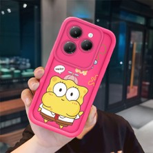 Ucuc Infinix Hot 40/40 Pro Uyumlu Pembe Kırmızı Silikon Kılıf Darbeye Dayanıklı Kamera Koruma