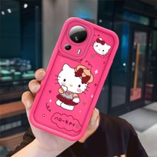 Ucuc Mi 13 Lite Uyumlu Pembe Kırmızı Silikon Kılıf Darbeye Dayanıklı Kamera Koruma