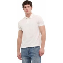 Lumberjack MB CT953 Polo T-Sh 6fx Kırık Beyaz Erkek Kısa Kol T-Shirt