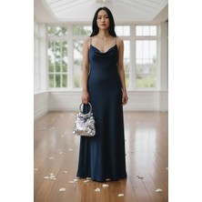 Luna Jewelry Kadın El Yapımı Silver Glam Payetli Abiye Parti Çantası