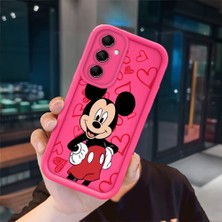 Ucuc Samsung Galaxy M14 5g Uyumlu Pembe Kırmızı Silikon Kılıf Darbeye Dayanıklı Kamera Koruma