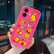 Ucuc iPhone 16 Uyumlu Pembe Kırmızı Silikon Kılıf Darbeye Dayanıklı Kamera Koruma