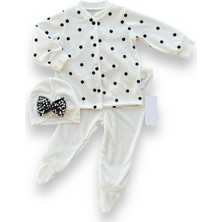 Diji Baby 1-2-3-4 Yaş Mickey Baskılı Bandanalı Tişört Ispanyol Paçalı Likralı 3lü Kız Çocuk Takımı