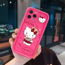 Ucuc iPhone 16 Pro Max Uyumlu Pembe Kırmızı Silikon Kılıf Darbeye Dayanıklı Kamera Koruma