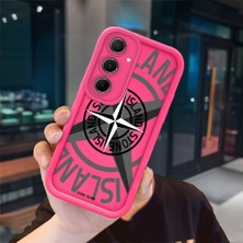 Ucuc Samsung Galaxy A55 Uyumlu Pembe Kırmızı Silikon Kılıf Darbeye Dayanıklı Kamera Koruma