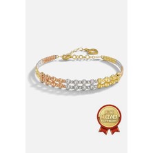 Meks Jewels Mikron Altın Kaplama Gümüş Dorika Bilezik