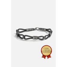 Meks Jewels Gümüş Kazaz Infinity Erkek Bilekliği
