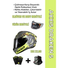 Axxis Draken S Bombs A2 / Mat Gri Full Face Motosiklet Kaskı - Intercom Uyumlu, Dot ve Ece 22.06