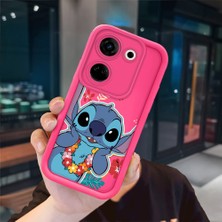 Ucuc Tecno Camon 20 Uyumlu Pembe Kırmızı Silikon Kılıf Darbeye Dayanıklı Kamera Koruma