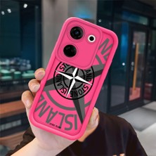Ucuc Tecno Camon 20 Uyumlu Pembe Kırmızı Silikon Kılıf Darbeye Dayanıklı Kamera Koruma