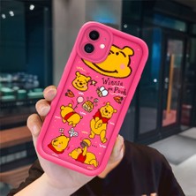 Ucuc iPhone 12 Uyumlu Pembe Kırmızı Silikon Kılıf Darbeye Dayanıklı Kamera Koruma