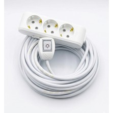 İNWATT 12 Metre Anahtar Fişli 3'lü (Viko) Uzatma Ara Kablosu Seyyar