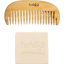 Hakiki Saplı Şimşir Tarak & Zeytinyağı Sabunu Seti | %100 Yemeklik Zeytinyağı ile Doğal Saç ve Cilt Bakımı