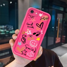 Ucuc iPhone 7/8/se 2020 2022 Uyumlu Pembe Kırmızı Silikon Kılıf Darbeye Dayanıklı Kamera Koruma