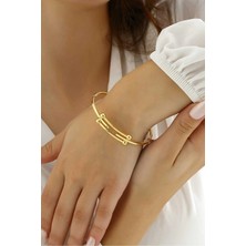 Meks Jewels Mikron Altın Kaplama Gümüş Kelepçe