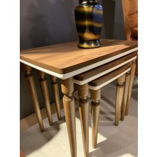 Akset 3Lü Lüx Zigon Sehpa Ceviz