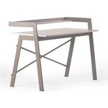 Ofisbazaar Home Desk 120X60 cm – Üst Raflı Metal Ayaklı Çalışma Masası