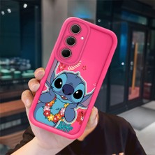 Ucuc Samsung Galaxy A35 Uyumlu Pembe Kırmızı Silikon Kılıf Darbeye Dayanıklı Kamera Koruma