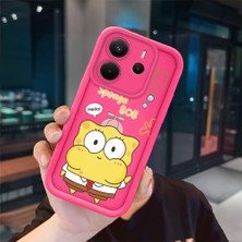 Ucuc Redmi Note 14 4g Uyumlu Pembe Kırmızı Silikon Kılıf Darbeye Dayanıklı Kamera Koruma