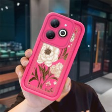 Ucuc Tecno Spark 20/20C Uyumlu Pembe Kırmızı Silikon Kılıf Darbeye Dayanıklı Kamera Koruma
