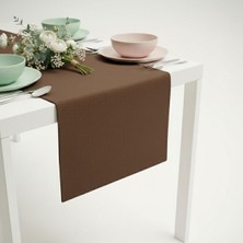 Grand Fine Art 100% Pamuk Kumaş Kahverengi Runner 40X140