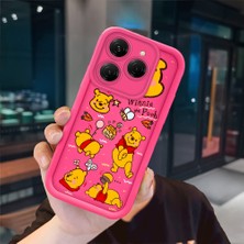 Ucuc Tecno Spark 20 Pro 4g Uyumlu Pembe Kırmızı Silikon Kılıf Darbeye Dayanıklı Kamera Koruma