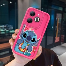 Ucuc Infinix Smart 8/8 Pro Uyumlu Pembe Kırmızı Silikon Kılıf Darbeye Dayanıklı Kamera Koruma