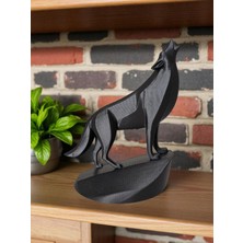 Grifon3D Geometrik Tasarım Minimalist Kurt Heykeli Plastik Malzeme Ofis ve Ev Dekorasyonu