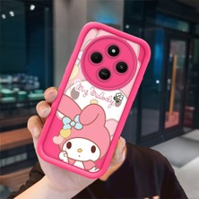 Ucuc Redmi 14C 4g/5g Uyumlu Pembe Kırmızı Silikon Kılıf Darbeye Dayanıklı Kamera Koruma