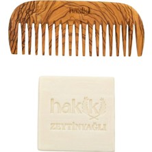 Hakiki Zeytin Geniş Dişli Tarak & Zeytinyağı Sabunu Seti | %100 Yemeklik Zeytinyağı ile Doğal Saç ve Cilt Bakımı