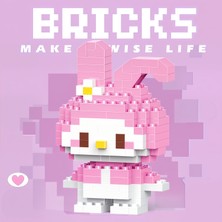 Hey Gidi Gift Bricks My Melody Mini Bricks 3D Puzzle / Minnie Mouse Sevimli Figür / Eğlenceli Setler / Hobi+
