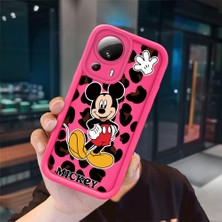 Ucuc Mi 13 Lite Uyumlu Pembe Kırmızı Silikon Kılıf Darbeye Dayanıklı Kamera Koruma