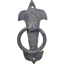 Pileli Store Antika Tarz Dekoratif Pirinç Lale Kapı Halkası - 165X70MM, Oksit