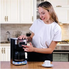 Any Morning SH21615S Ayarlanabilir Filtre Kahve Makinesi 900 W, 1.5 L, Dokunmatik LCD Ekranlı, Demleme Yoğunluk Ayarlı
