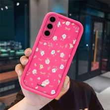 Ucuc Samsung Galaxy A56 Uyumlu Pembe Kırmızı Silikon Kılıf Darbeye Dayanıklı Kamera Koruma