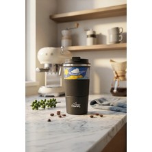 Any Morning 500 ml Paslanmaz Çelik Termos Mug, 6 Saat Sıcak, 10 Saat Soğuk, Siyah BA21549